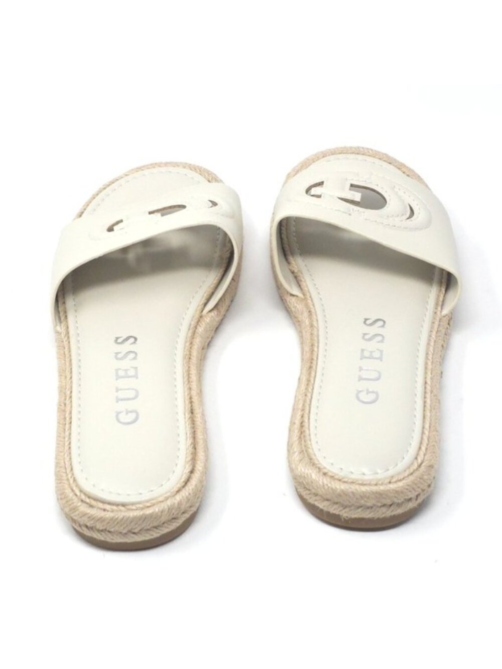 Guess Katica Cream 150 Logo Espadrille Slide Sandals US 7.5M - Picture 4 of 8